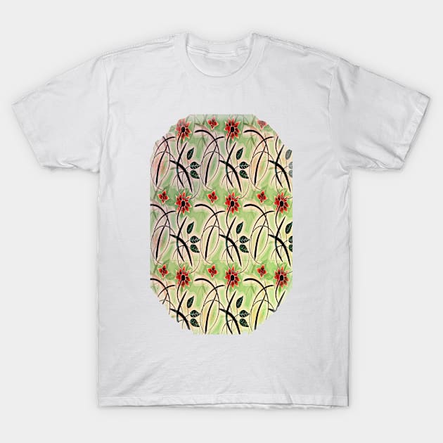 Flower Swirl Pattern Day T-Shirt by RoxanneG